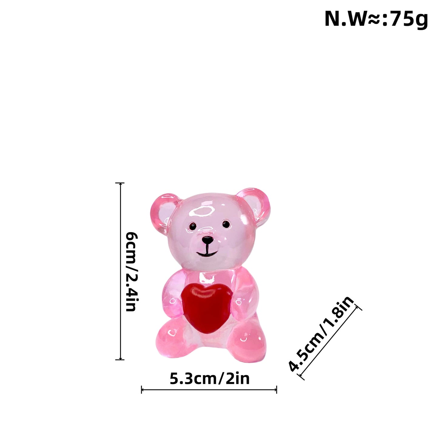 Resin Love Bear Ornament