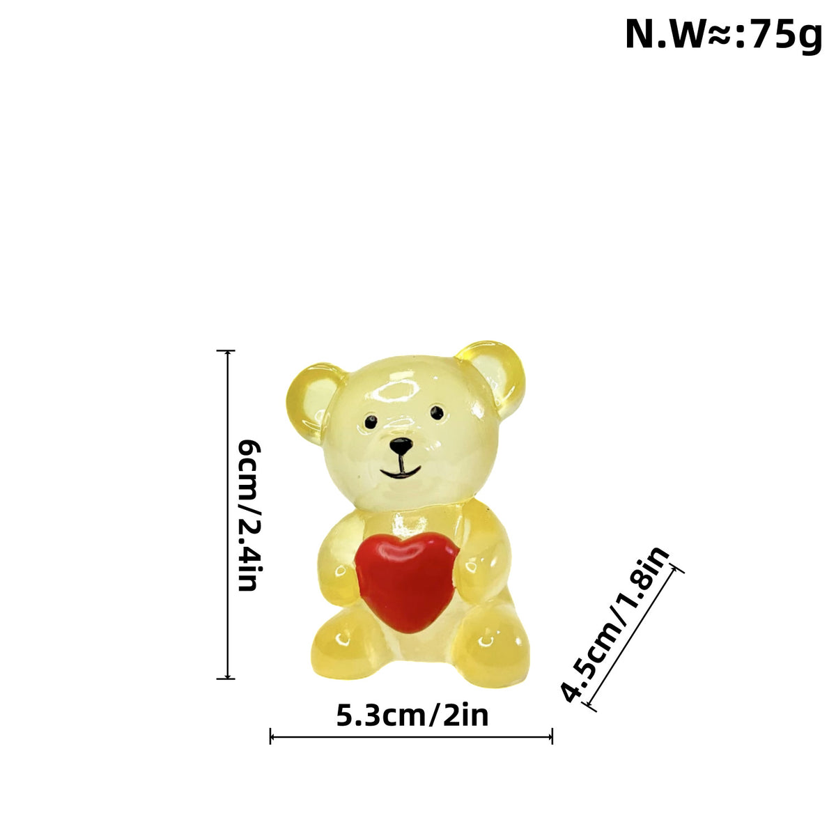 Resin Love Bear Ornament